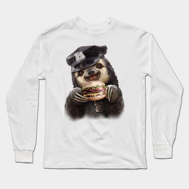 BURGER COP Long Sleeve T-Shirt by ADAMLAWLESS